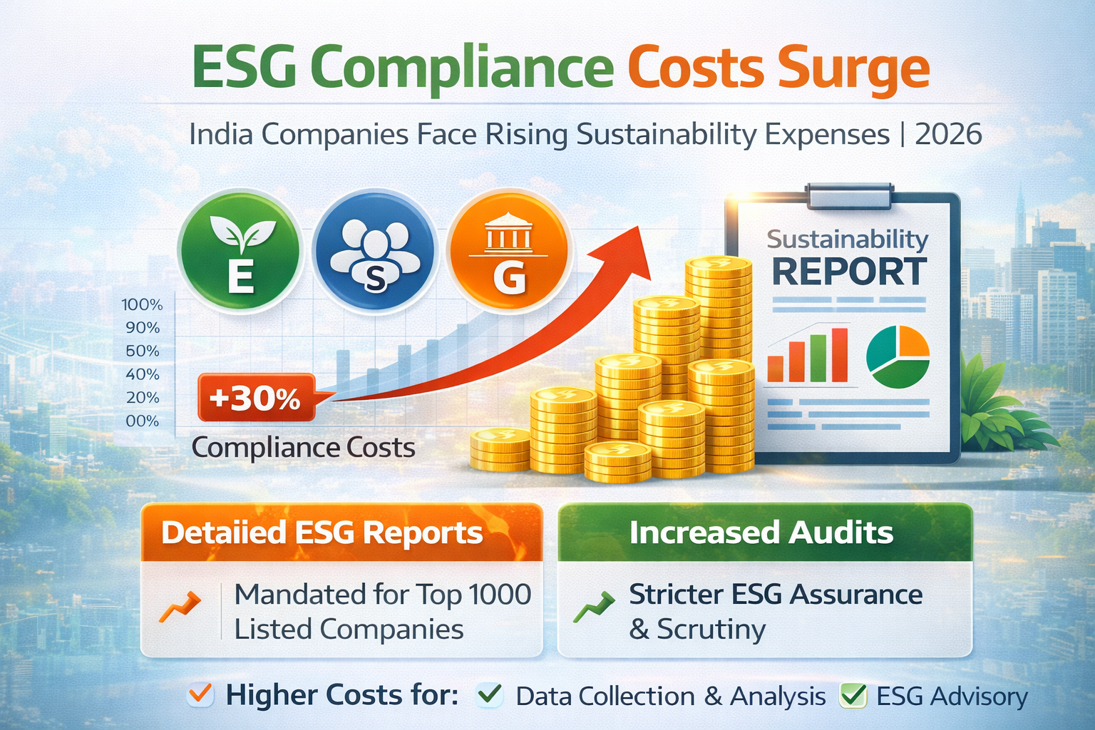 ESG compliance cost increase India companies sustainability reporting chart